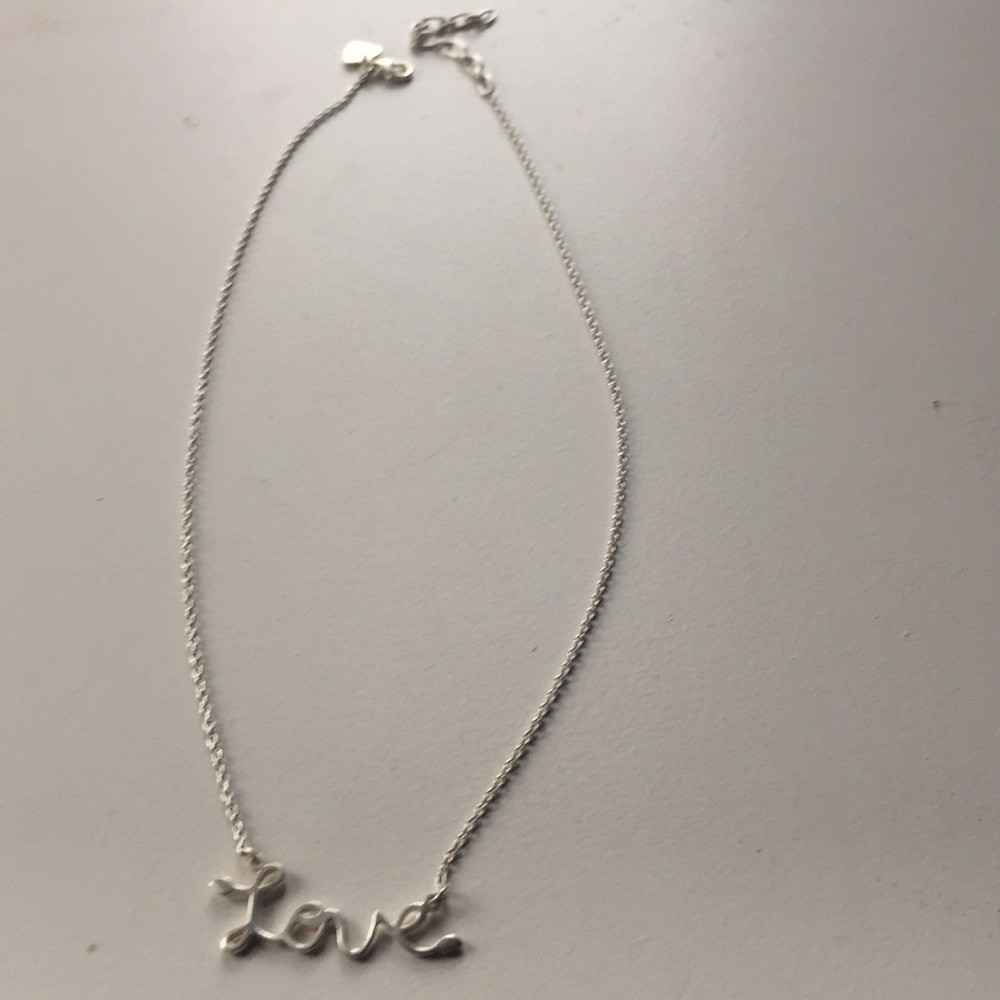Stella & Dot “Love” sterling necklace